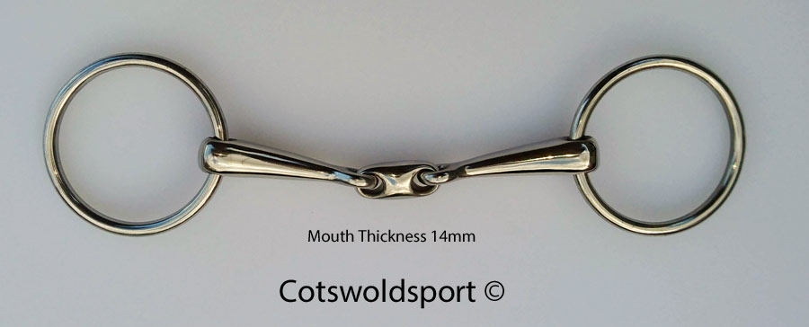 Loose ring snaffle 14mm with lozenge Stainless Steel
